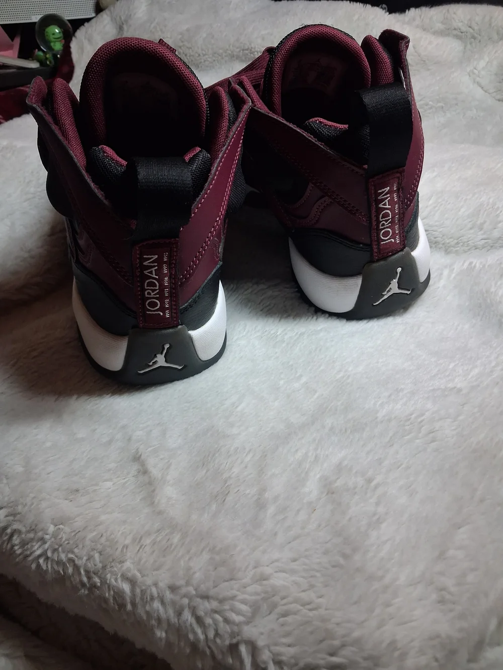 Jordan Kids Burgundy and Black Retro Basketball Shoes